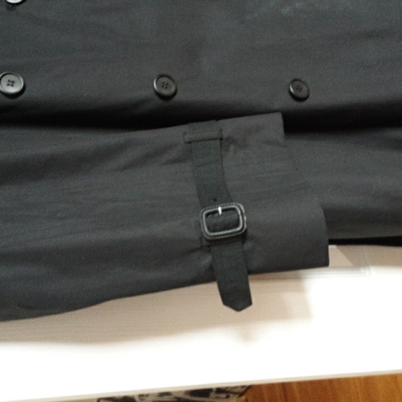 LONDON FOG MENS 44R LINED TRENCHCOAT BLACK/Belted - Picture 7 of 16